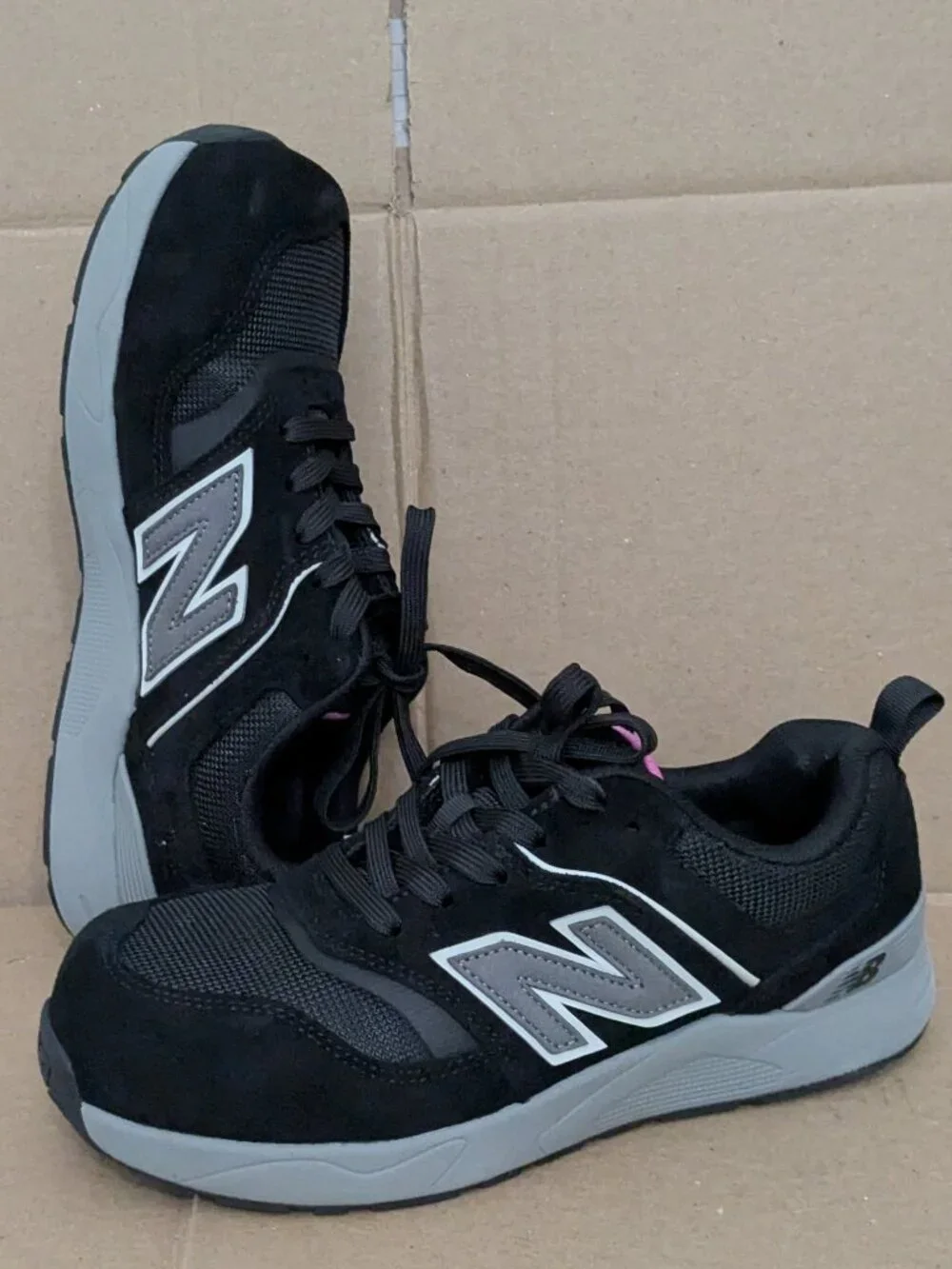 New Balance Women's Steel Alloy Toe ASTM F2413-18 EH Work Shoes Black Size 7.5